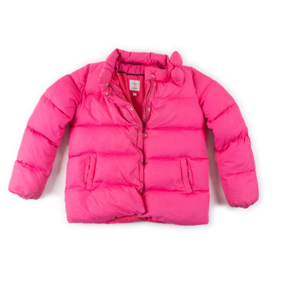 KATE SPADE X Gap Kids girl's neon hot pink puffer jacket size XXL